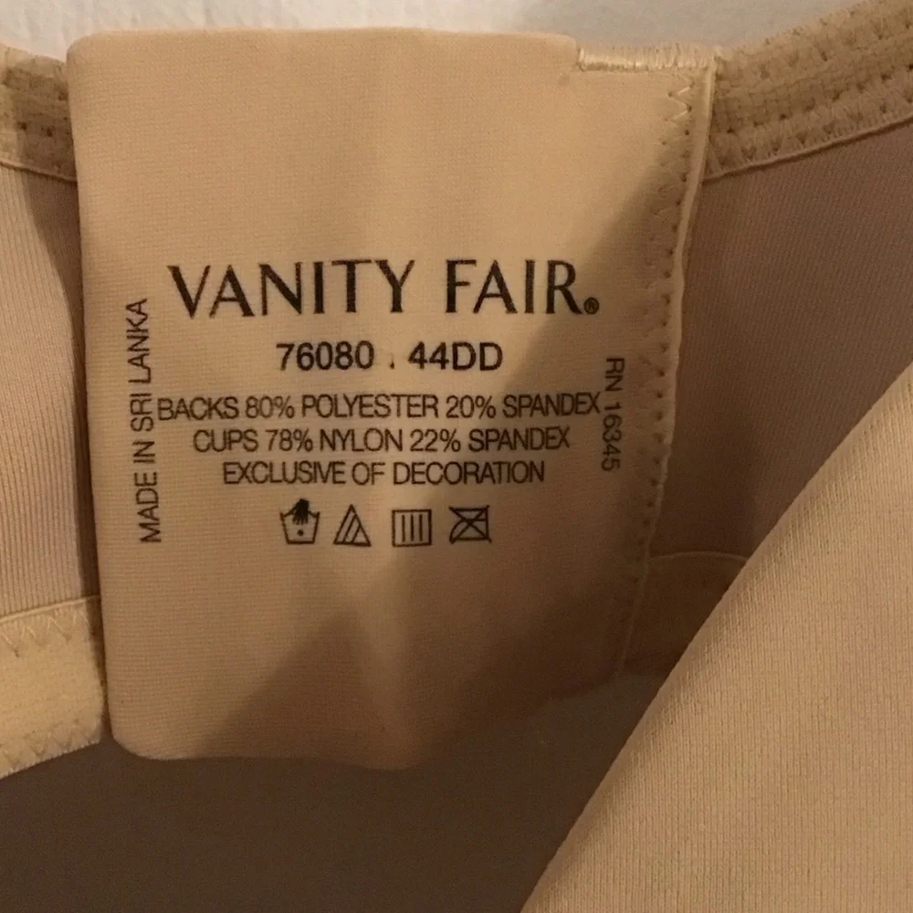 Vanity Fair Beauty Back Minimizer Full Figure Underwire Bra 44DD